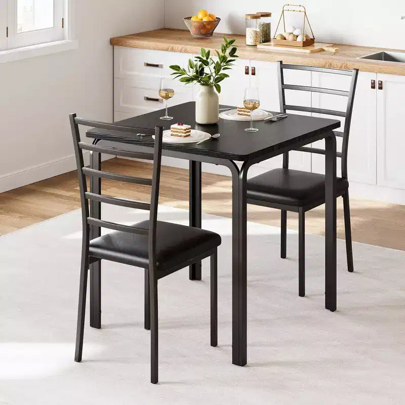 Ensemble table et chaises 3 pièces pour petits espaces, salle à manger – Sanzelize Design