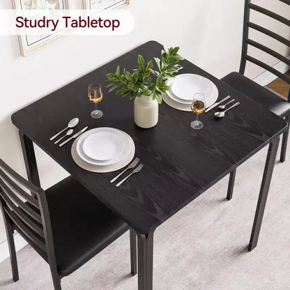 Ensemble table et chaises 3 pièces pour petits espaces, salle à manger – Sanzelize Design