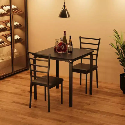 Ensemble table et chaises 3 pièces pour petits espaces, salle à manger – Sanzelize Design
