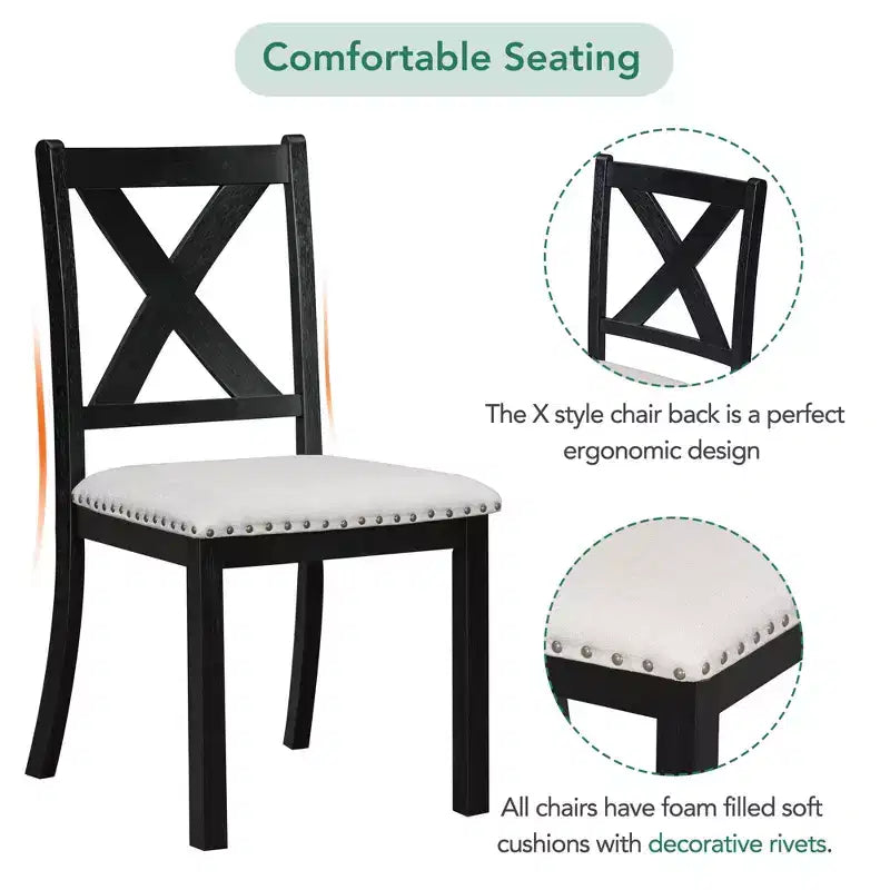 Ensemble de 6 pièces de table à manger extensible pour 6 personnes – Sanzelize Design