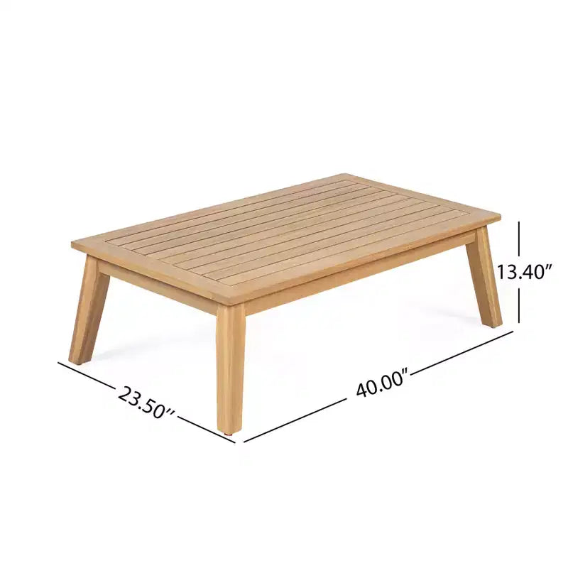 Edith Ensemble de 4 pièces pour terrasse en bois d'acacia avec lattes – Sanzelize Design