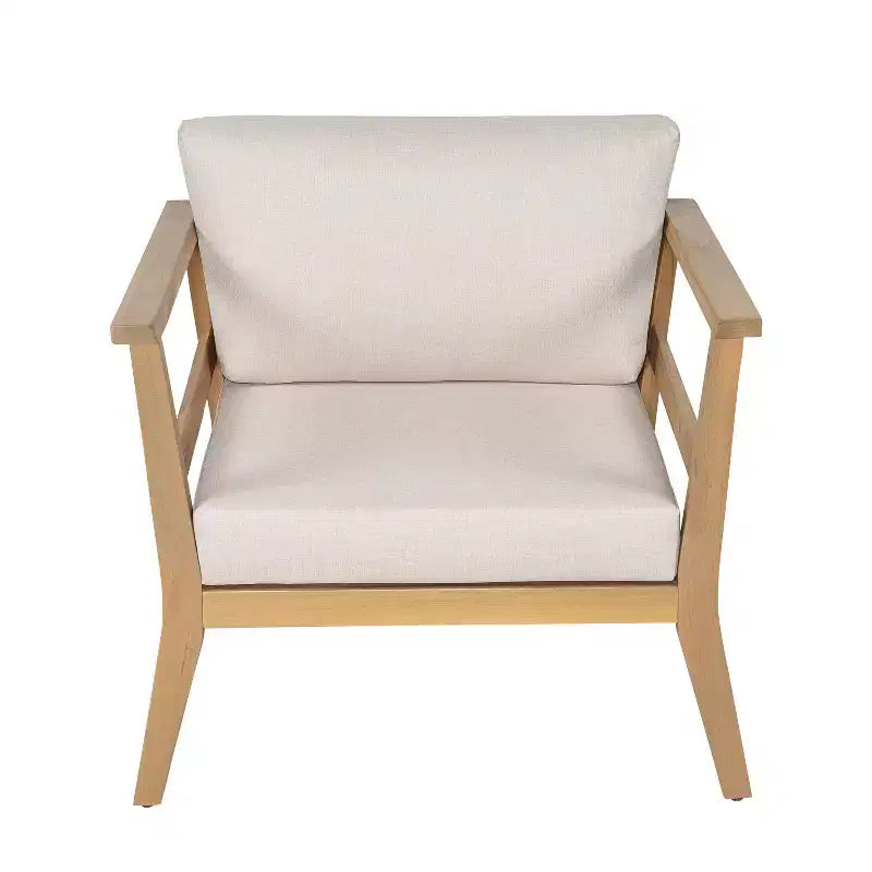 Edith Ensemble de 4 pièces pour terrasse en bois d'acacia avec lattes – Sanzelize Design