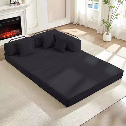 Canapé-lit convertible 168 cm avec oreillers, canapé-matelas pliable – Sanzelize Design