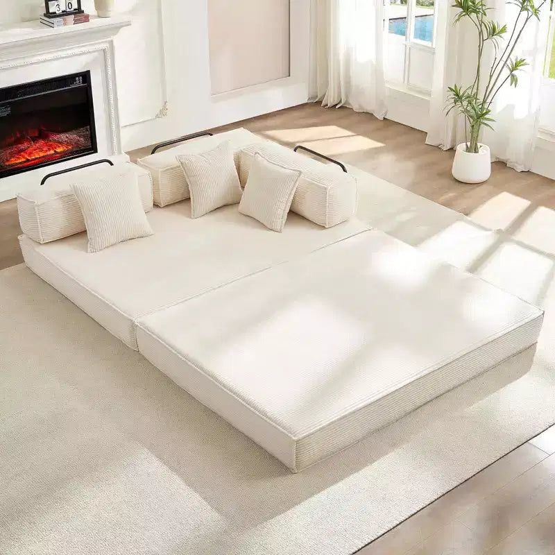 Canapé-lit convertible 168 cm avec oreillers, canapé-matelas pliable – Sanzelize Design