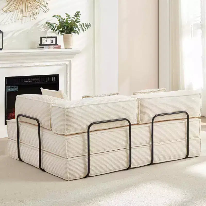 Canapé-lit convertible 168 cm avec oreillers, canapé-matelas pliable – Sanzelize Design