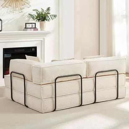 Canapé-lit convertible 168 cm avec oreillers, canapé-matelas pliable – Sanzelize Design