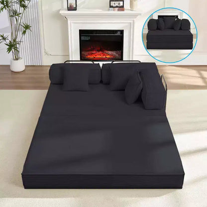 Canapé-lit convertible 168 cm avec oreillers, canapé-matelas pliable – Sanzelize Design