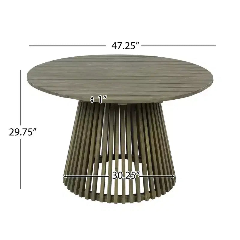 Ensemble de chaises longues de jardin avec table à manger pour jardin, terrasse et terrasse, bois d'acacia – Sanzelize Design