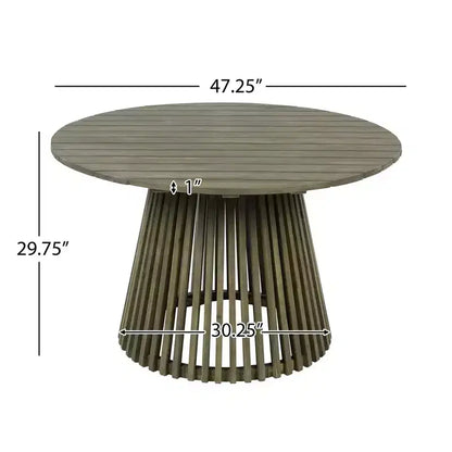 Ensemble de chaises longues de jardin avec table à manger pour jardin, terrasse et terrasse, bois d'acacia – Sanzelize Design