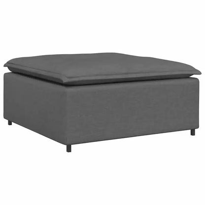 Canapé modulable avec repose-pieds et coussins Tissu Gris foncé - Gris foncé – Sanzelize Design