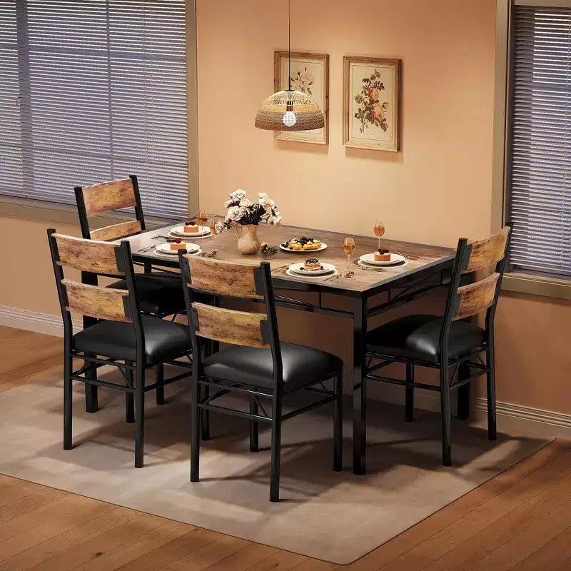 Ensemble de salle à manger, ensemble de table à manger avec protection d'angle – Sanzelize Design