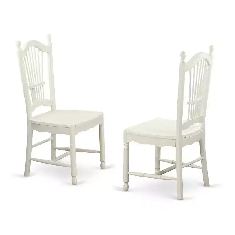 Belmont - Ensemble table de cuisine et 2 chaises de salle à manger, blanc lin. – Sanzelize Design
