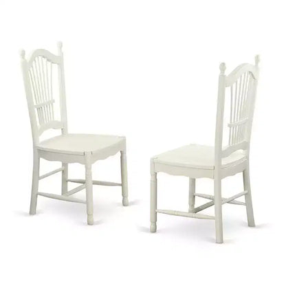 Belmont - Ensemble table de cuisine et 2 chaises de salle à manger, blanc lin. – Sanzelize Design