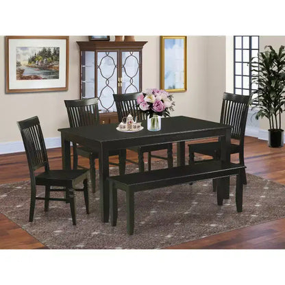 Belmont Ensemble de salle à manger - Table de cuisine et chaises de salle à manger, noir – Sanzelize Design