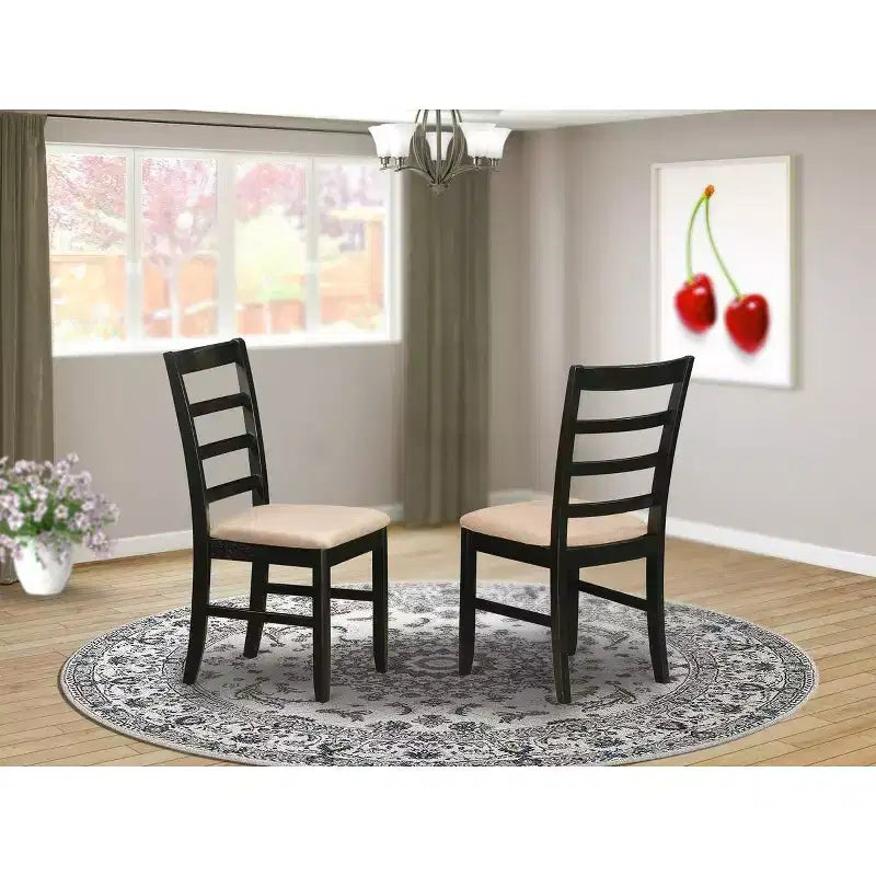 Belmont Salle à manger-Table de salle à manger avec rallonge et chaises de cuisine, Cappuccino – Sanzelize Design