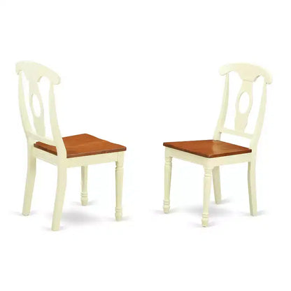 Ensemble de salle à manger moderne 3 pièces Belmont, table de salle à manger et 2 chaises de cuisine avec fini babeurre – Sanzelize Design