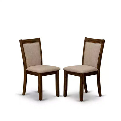 Ensemble de salle à manger moderne 7 pièces Belmont – Table à piédestal en bois et 6 chaises de salle à manger Parsons – Sanzelize Design