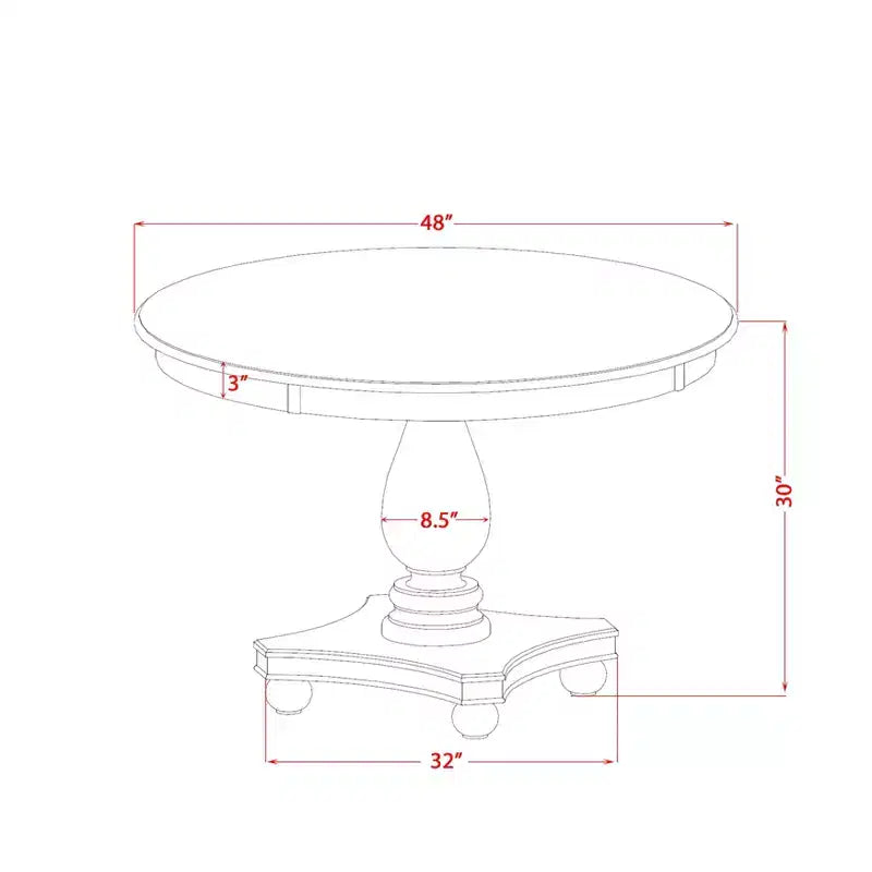 Ensemble de salle à manger moderne 7 pièces Belmont – Table à piédestal en bois et 6 chaises de salle à manger Parsons – Sanzelize Design