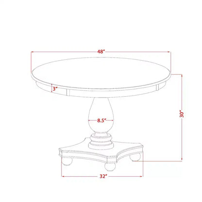 Ensemble de salle à manger moderne 7 pièces Belmont – Table à piédestal en bois et 6 chaises de salle à manger Parsons – Sanzelize Design