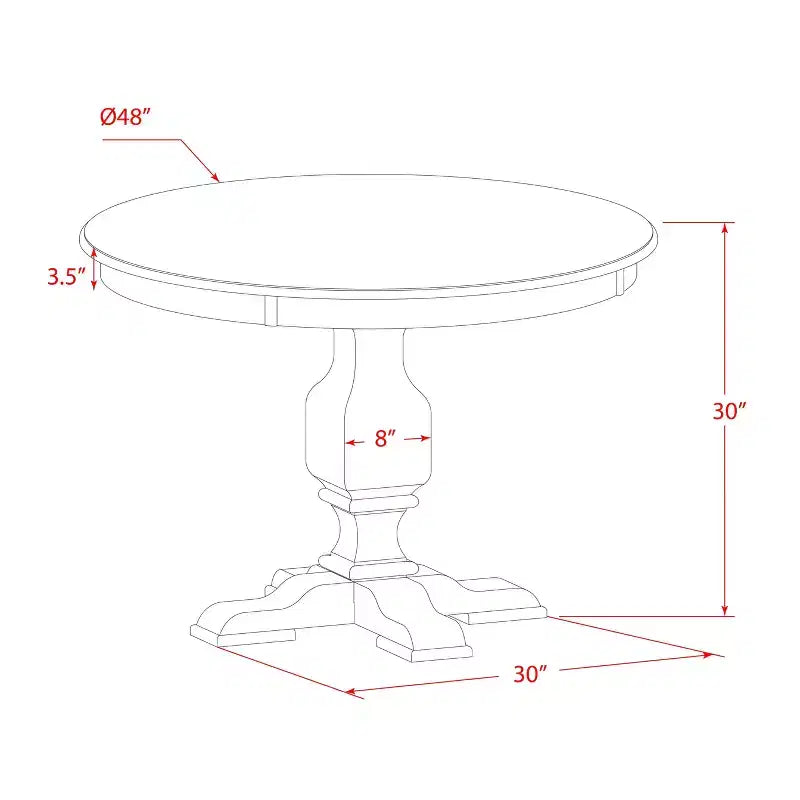 Belmont – Ensemble de salle à manger 7 pièces, table de salle à manger en bois – Sanzelize Design