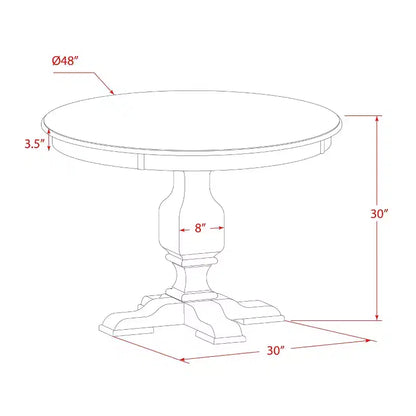 Belmont – Ensemble de salle à manger 7 pièces, table de salle à manger en bois – Sanzelize Design