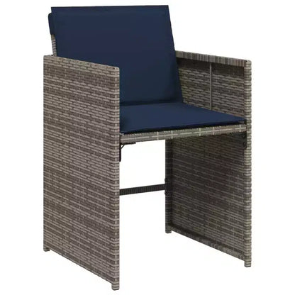 Salon de jardin 11 pièces avec coussins Mobilier d'extérieur de jardin Gris rotin synthétique – Sanzelize Design