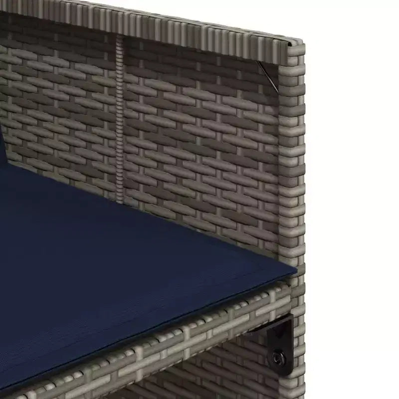 Salon de jardin 11 pièces avec coussins Mobilier d'extérieur de jardin Gris rotin synthétique – Sanzelize Design