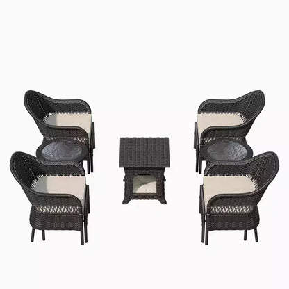 Ensemble de conversation de jardin en osier de 11 pièces – Sanzelize Design