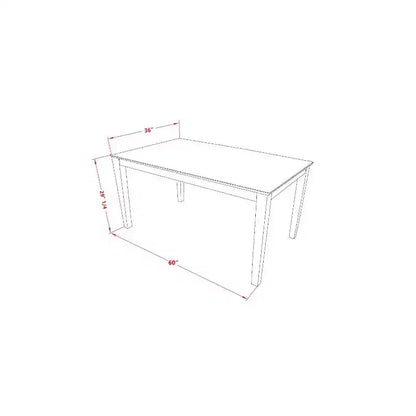 Ensemble de salle à manger de jardin Beach 5 pièces, table rectangulaire et chaises, mobilier d'extérieur 152 cm – Sanzelize Design