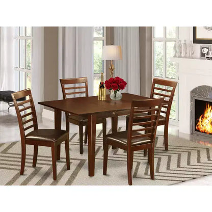 Ensemble de salle à manger vintage - Table et 4 chaises - Table de cuisine rectangulaire avec rallonge de rangement – Sanzelize Design