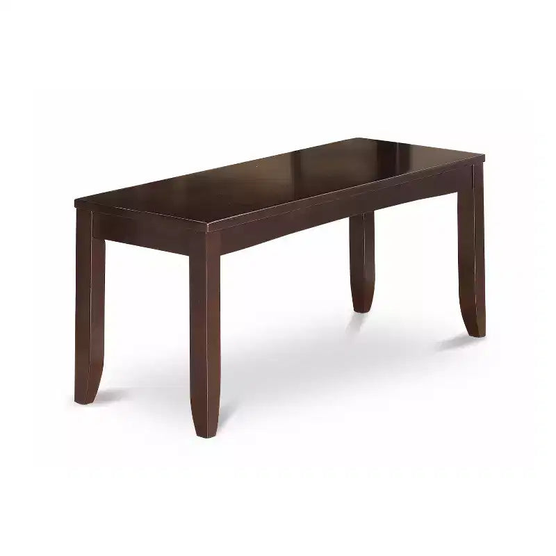Ensemble de salle à manger 6 pièces – Table rectangulaire et 4 chaises avec banc – Fini cappuccino – Table 137/168 cm – Sanzelize Design