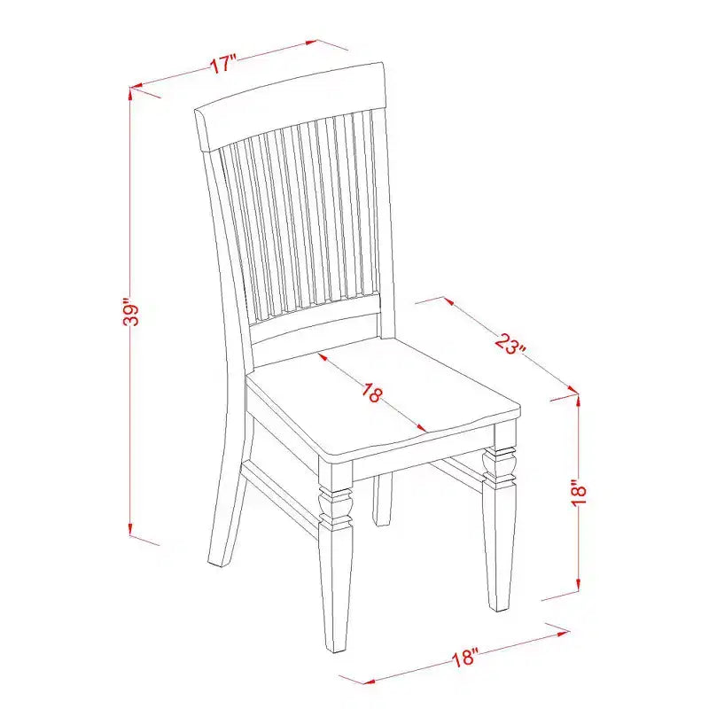 Ensemble de salle à manger Tuscan 5 pièces - Table ovale et 4 chaises - Fini cerisier noir – Sanzelize Design