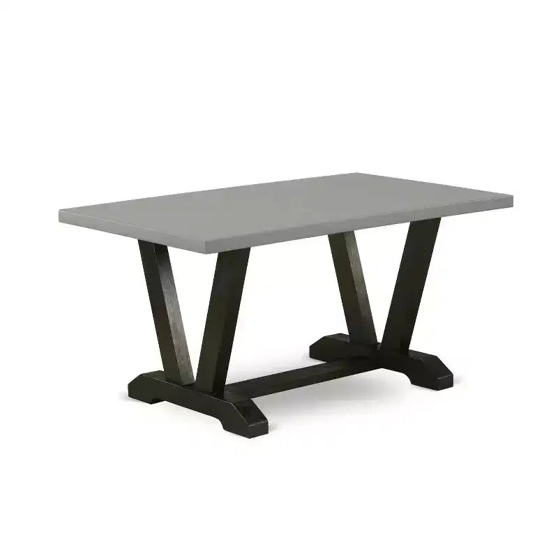 Table à manger rectangulaire 6 places avec plateau en bois massif finition chêne naturel, 1 banc et 4 chaises – Sanzelize Design