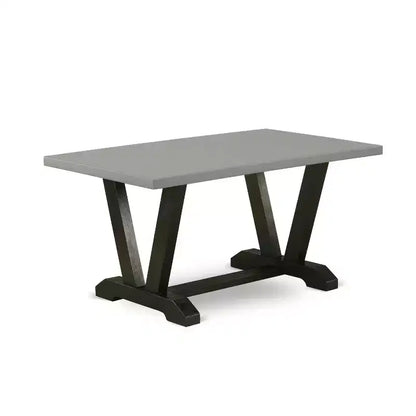 Table à manger rectangulaire 6 places avec plateau en bois massif finition chêne naturel, 1 banc et 4 chaises – Sanzelize Design
