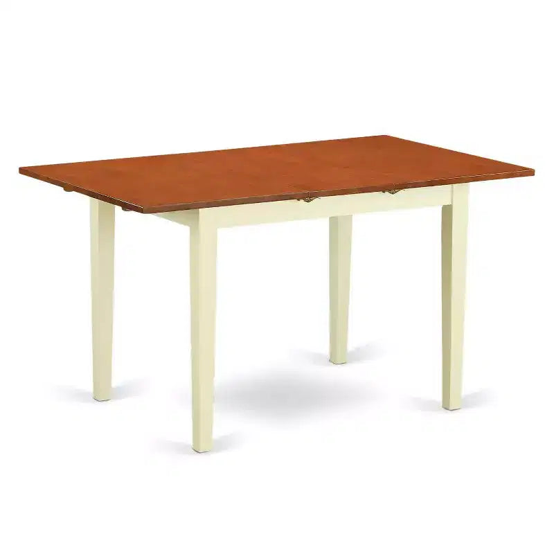 Ensemble de salle à manger moderne 3 pièces avec 2 chaises - Table et chaises de cuisine blanc lin – Sanzelize Design