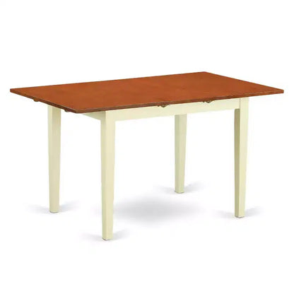 Ensemble de salle à manger moderne 3 pièces avec 2 chaises - Table et chaises de cuisine blanc lin – Sanzelize Design