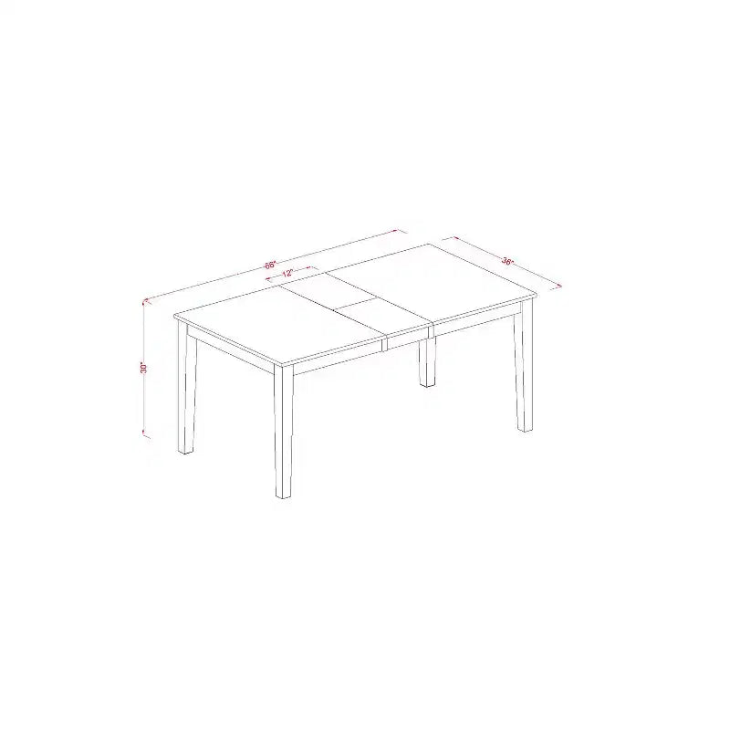Table de salle à manger 6 pièces rectangulaire en bois massif noir et merisier avec 1 banc et 4 chaises – Sanzelize Design