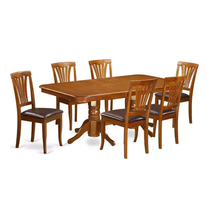Ensemble de salle à manger rustique - Table et 6 chaises - Table rectangulaire de 102x198 cm – Sanzelize Design