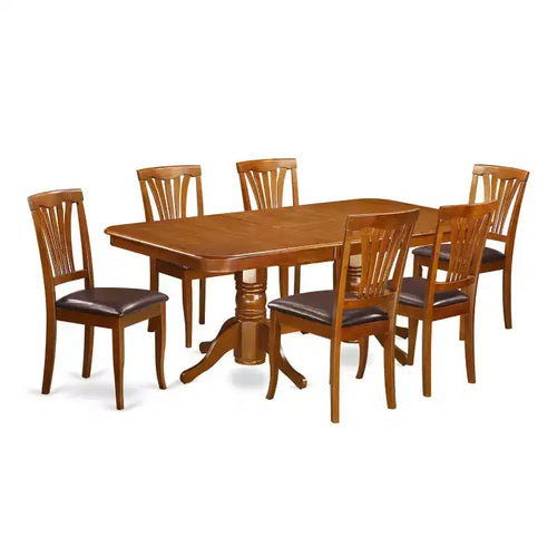 Ensemble de salle à manger rustique - Table et 6 chaises - Table rectangulaire de 102x198 cm – Sanzelize Design