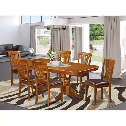 Ensemble de salle à manger rustique - Table et 6 chaises - Table rectangulaire de 102x198 cm – Sanzelize Design