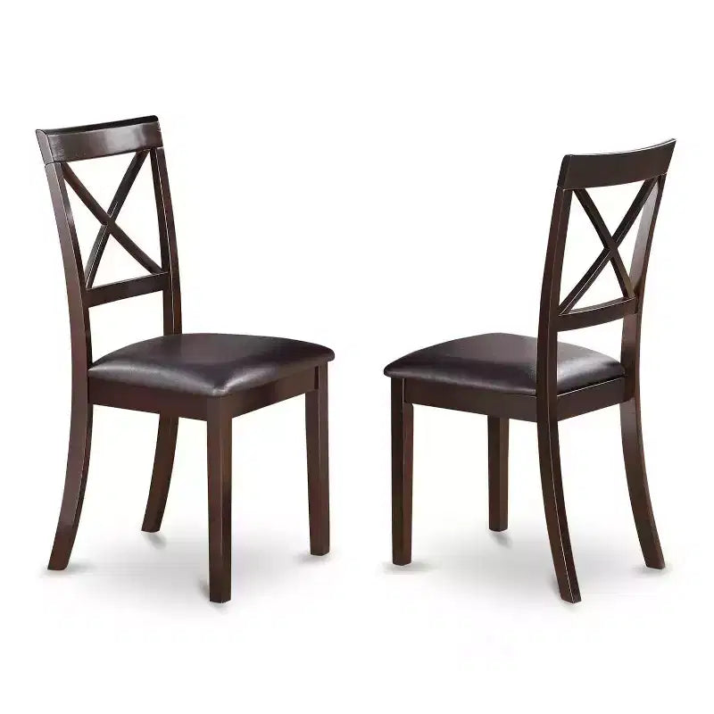 Ensemble de salle à manger moderne 7 pièces - Table rectangulaire et 6 chaises - Fini Cappuccino – Sanzelize Design