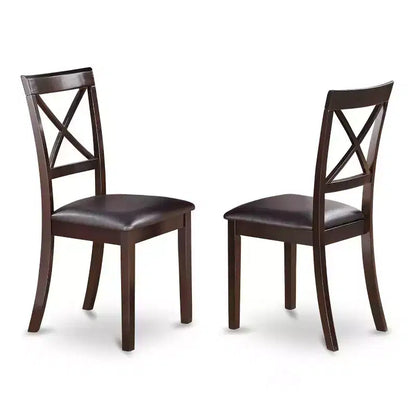Ensemble de salle à manger moderne 7 pièces - Table rectangulaire et 6 chaises - Fini Cappuccino – Sanzelize Design