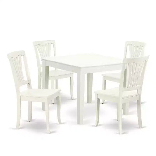 Ensemble de salle à manger moderne 5 pièces - Table carrée et 4 chaises - Meubles élégants pour la maison – Sanzelize Design