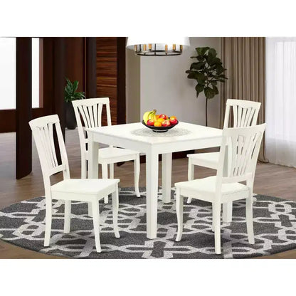 Ensemble de salle à manger moderne 5 pièces - Table carrée et 4 chaises - Meubles élégants pour la maison – Sanzelize Design