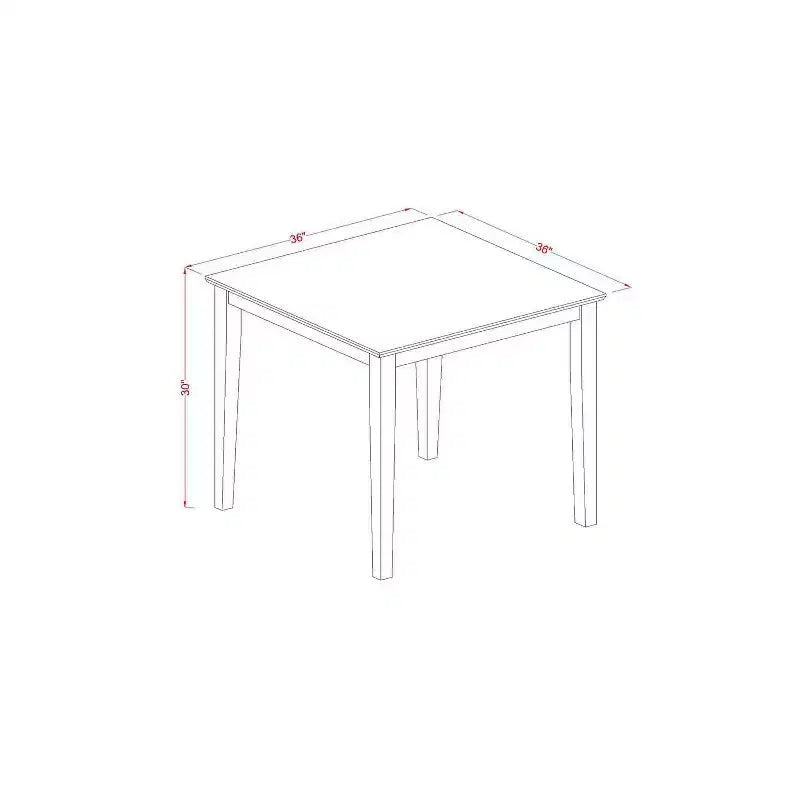 Ensemble de salle à manger moderne 5 pièces - Table carrée et 4 chaises - Meubles élégants pour la maison – Sanzelize Design