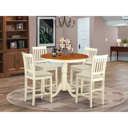 Ensemble de salle à manger glamour à hauteur de comptoir - Table de cuisine moderne et 5 chaises – Sanzelize Design