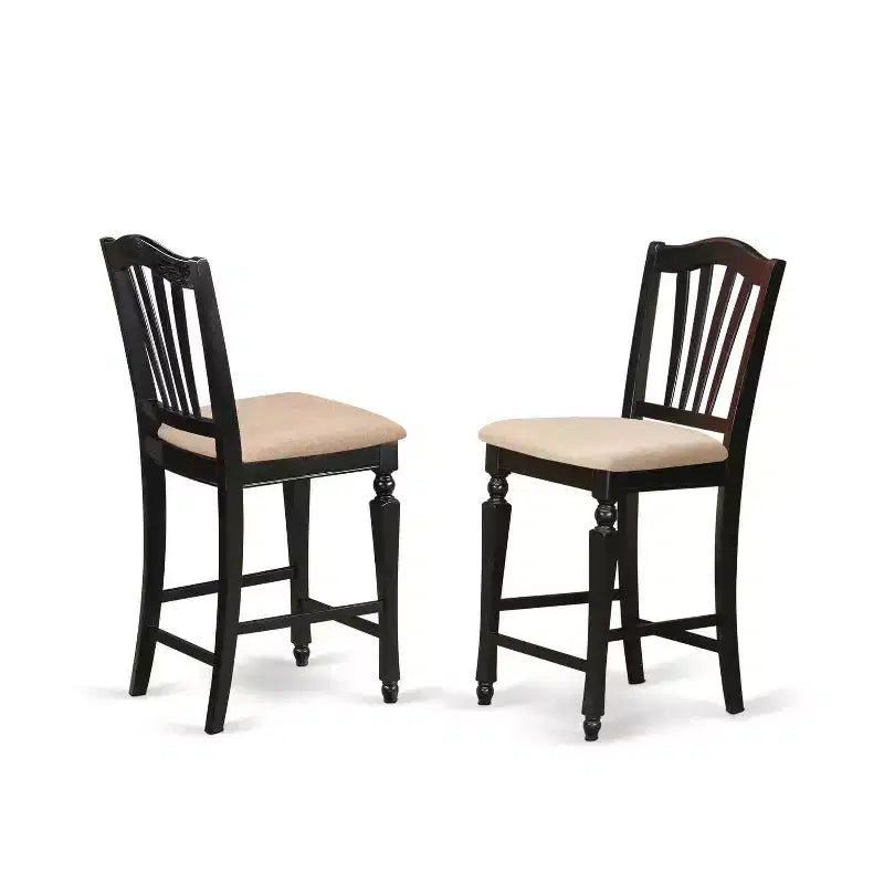Ensemble de salle à manger hauteur comptoir - Ensemble 3 pièces table et chaises - Table ronde à pied central – Sanzelize Design