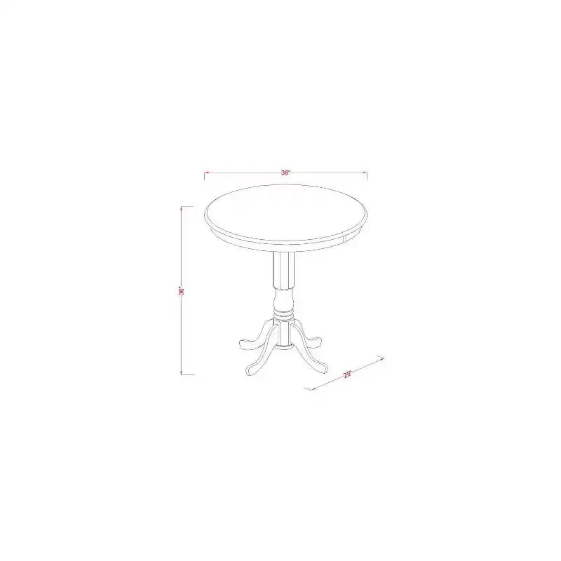 Ensemble de salle à manger hauteur comptoir - Ensemble 3 pièces table et chaises - Table ronde à pied central – Sanzelize Design