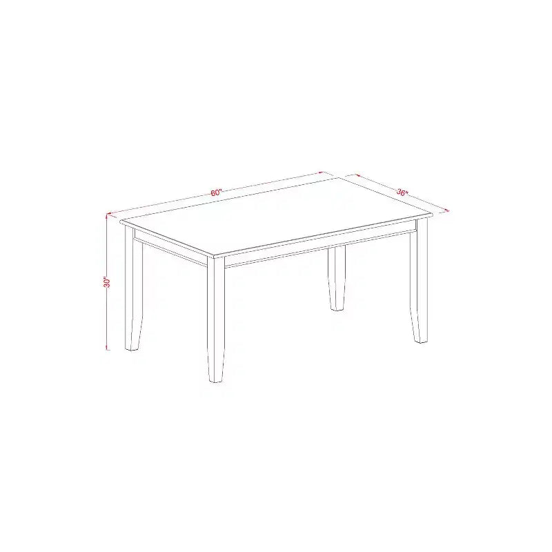 Ensemble de salle à manger rectangulaire épuré avec banc - Table de cuisine et chaises 6 pièces - Design moderne – Sanzelize Design