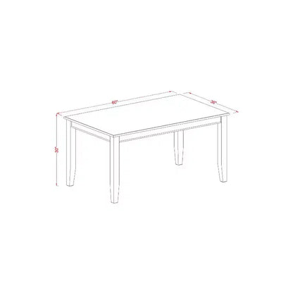Ensemble de salle à manger rectangulaire épuré avec banc - Table de cuisine et chaises 6 pièces - Design moderne – Sanzelize Design